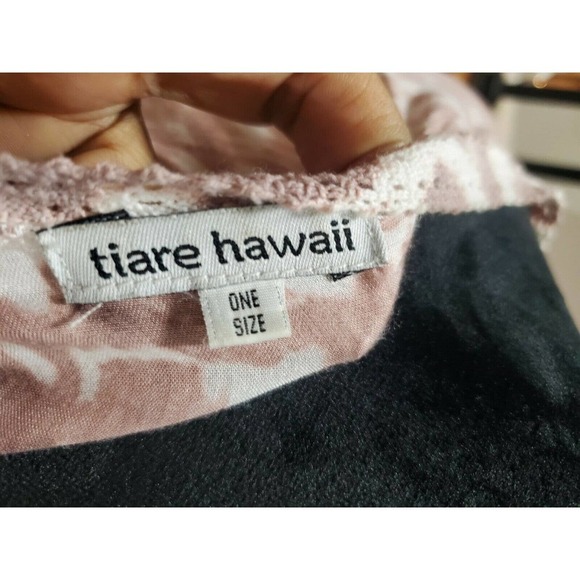 Tiare Hawii Women's Pink Kimono Sleeve Open Front Ruffle Cardigan One Size - Picture 8 of 10